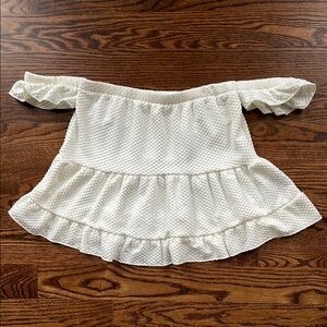 Urban Outfitters Cream Off-Shoulder Top